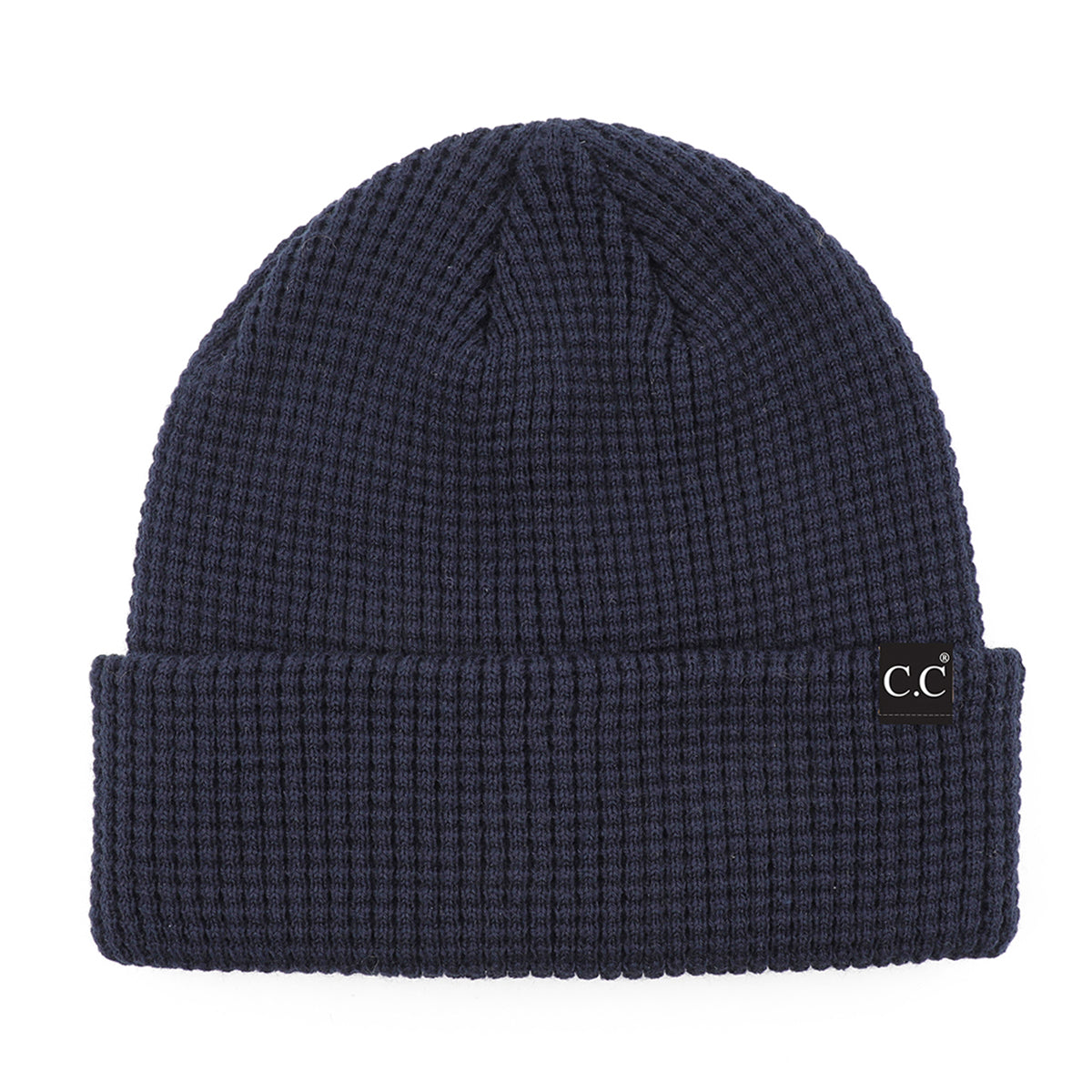 C.C Waffle Knit Slouchy Cuff Beanie