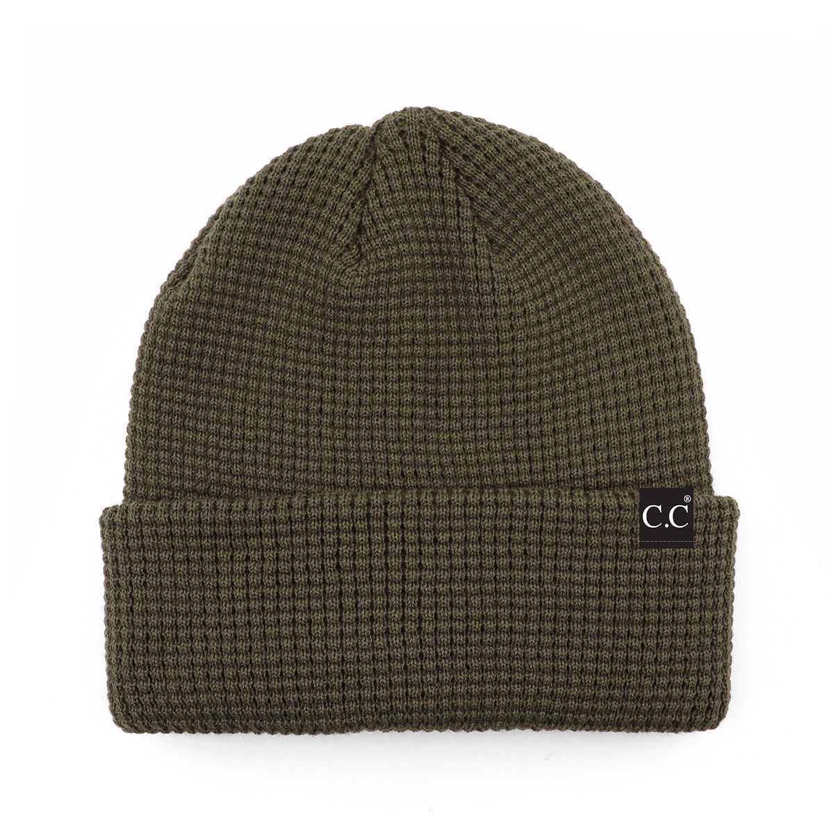 C.C Waffle Knit Slouchy Cuff Beanie