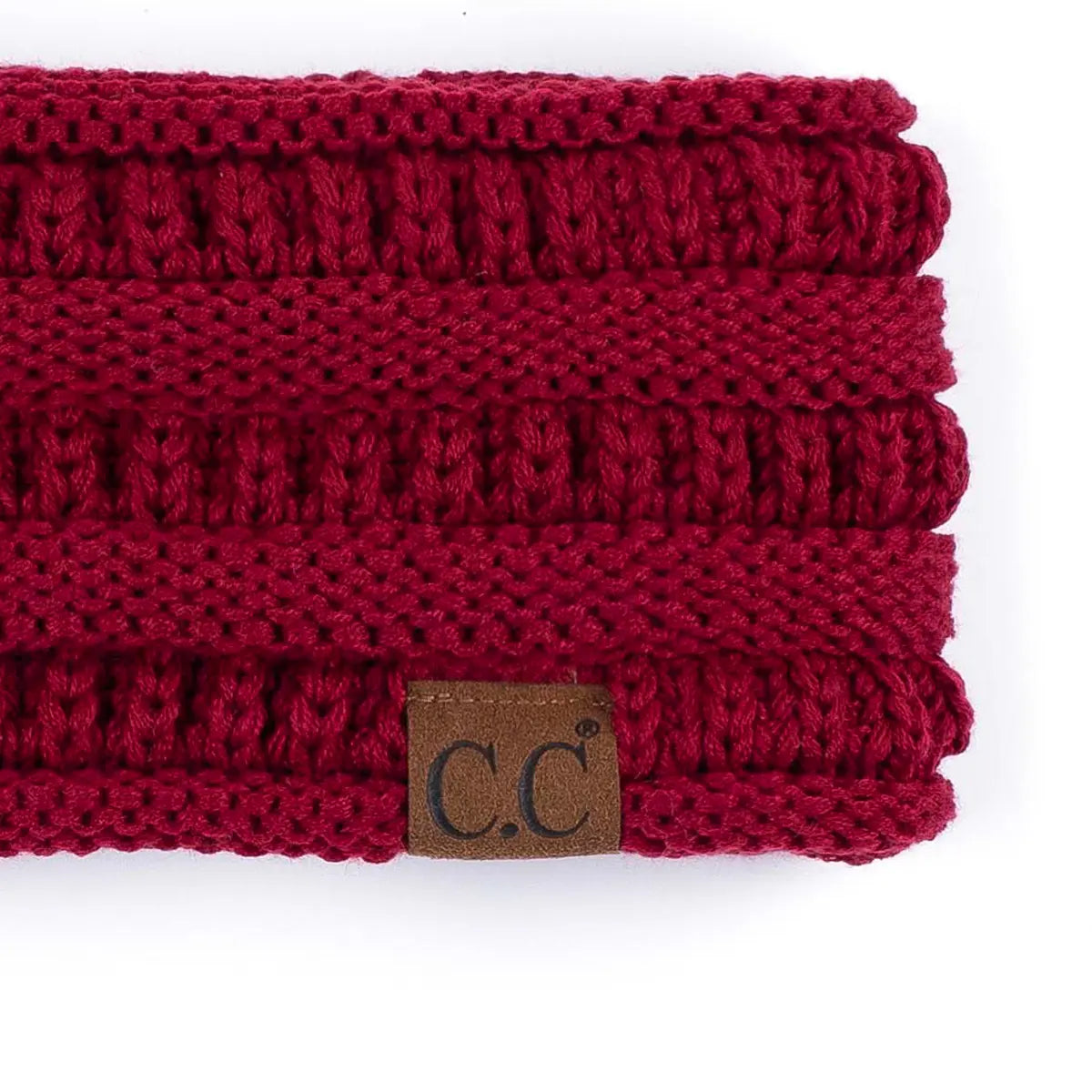 C.C Fuzzy Lined Solid Ribbed Headband