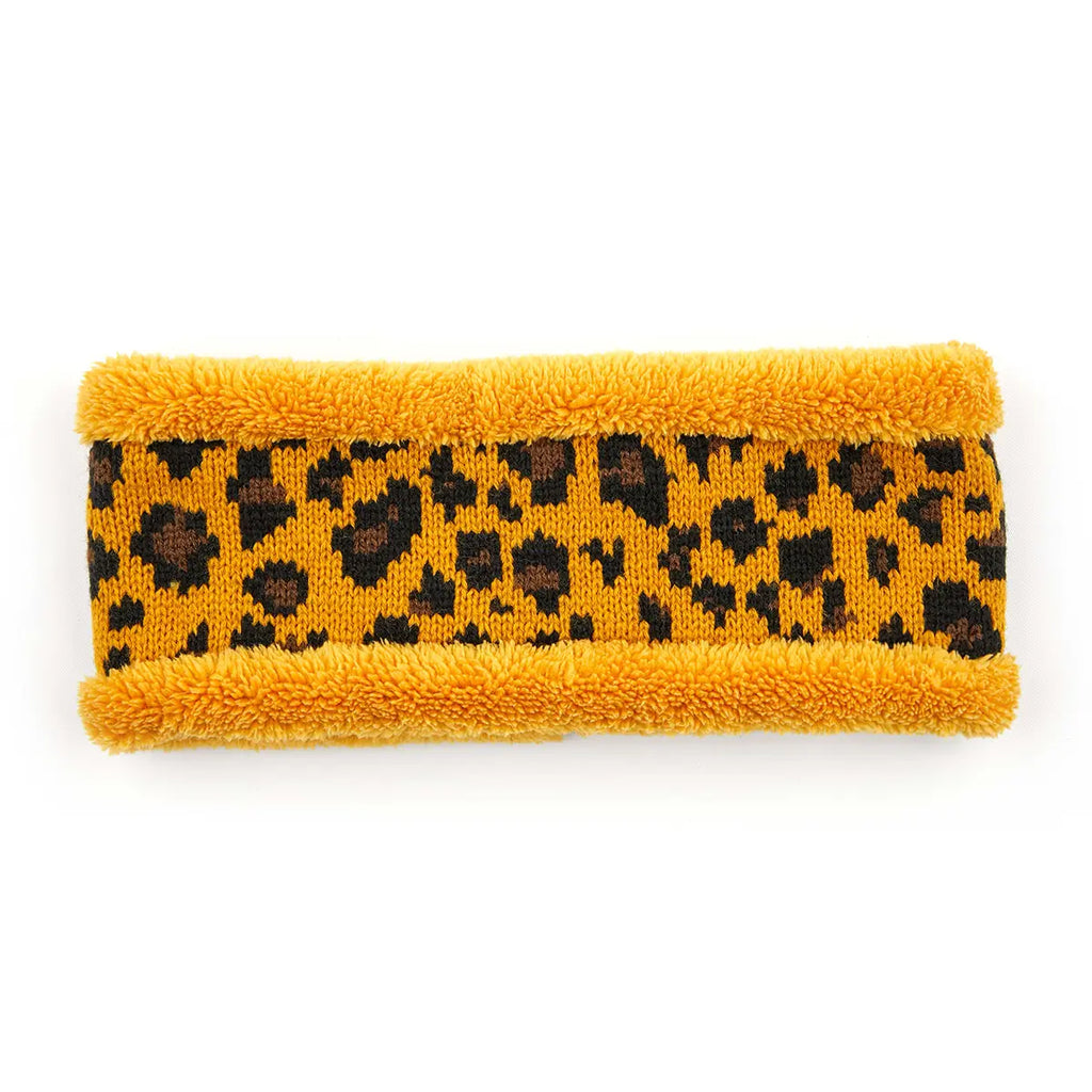 C.C Leopard Fuzzy Lining Headband