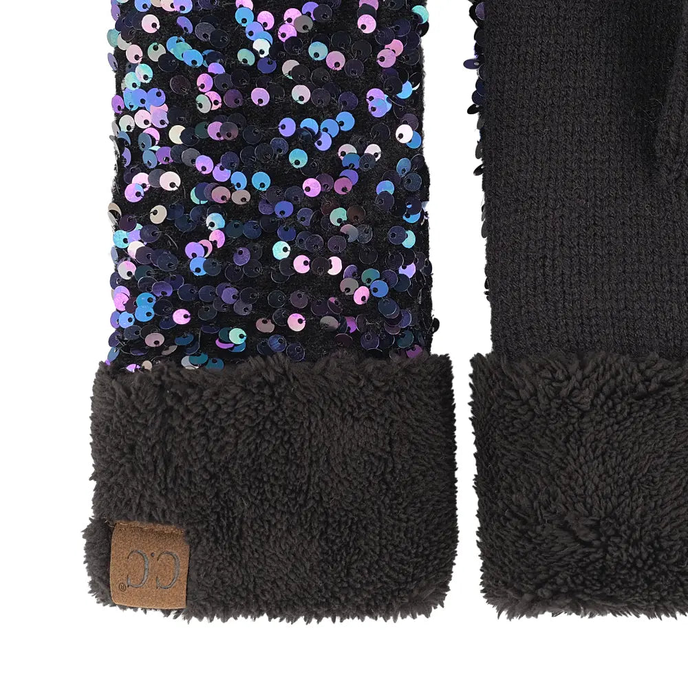 C.C Sequin Mittens