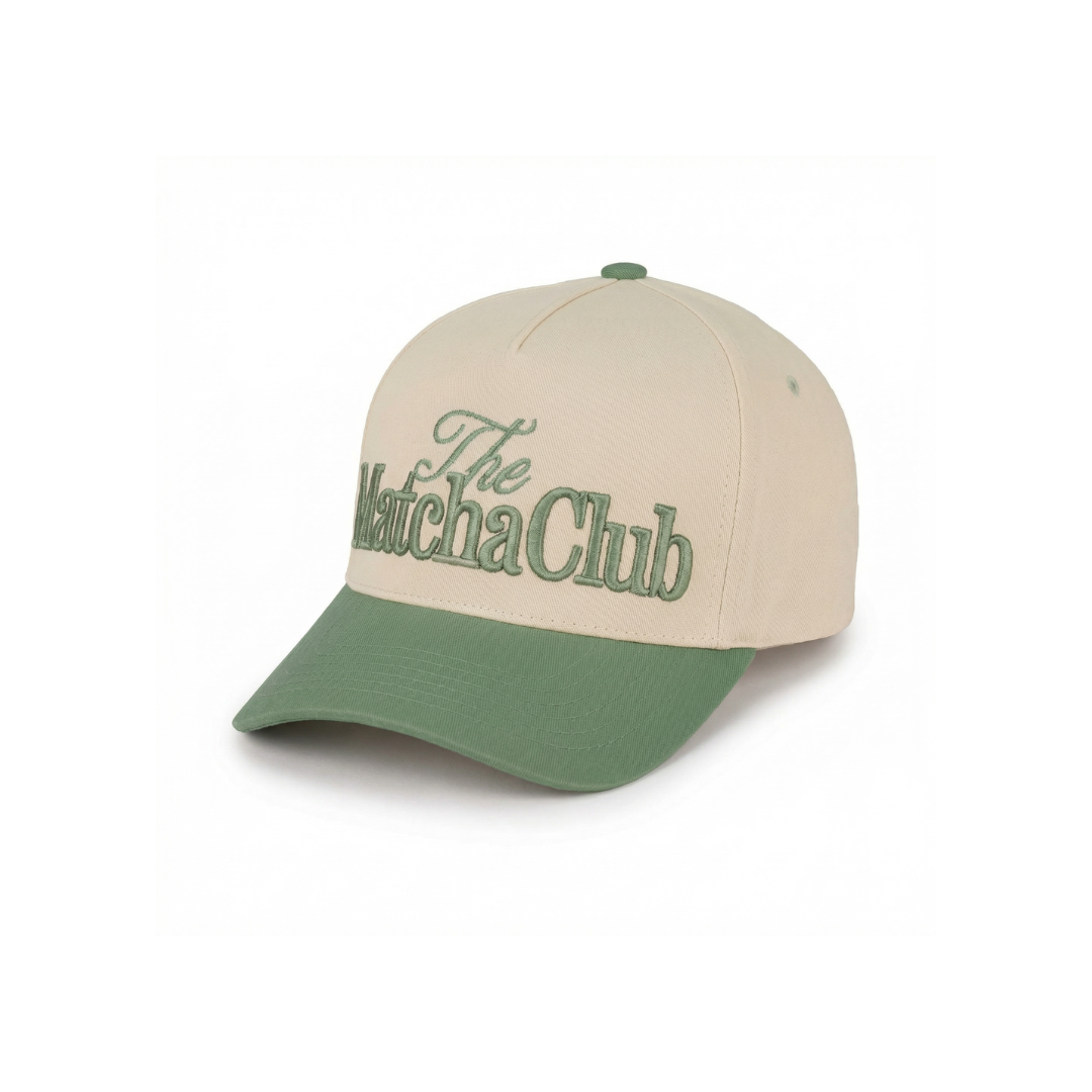 Matcha Club Embroidered Trucker Hat for Men and Women