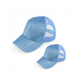 Mommy & Me Glitter Trucker Ponytail Cap Bundle dad  hat