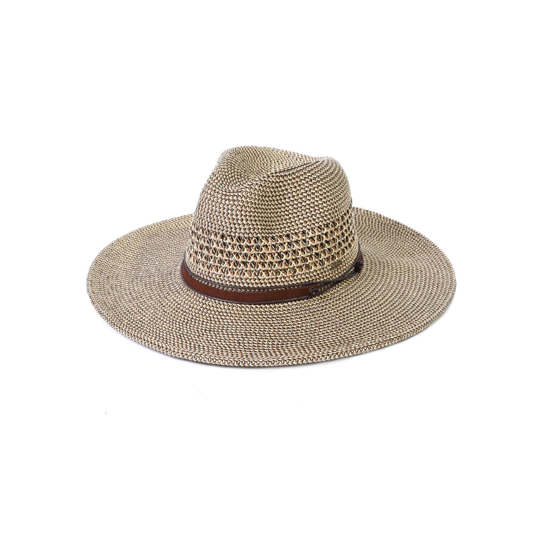 C.C Braid Paper Panama Hat with Band Details for Women verified  bonafide fedora straw