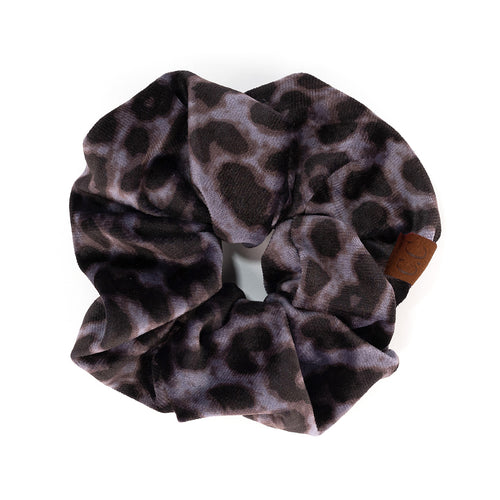 C.C Leopard Velvet Scrunchie