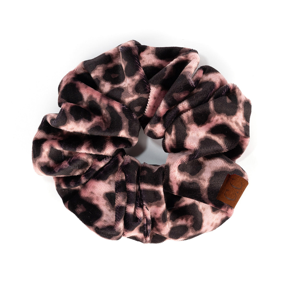 C.C Leopard Velvet Scrunchie