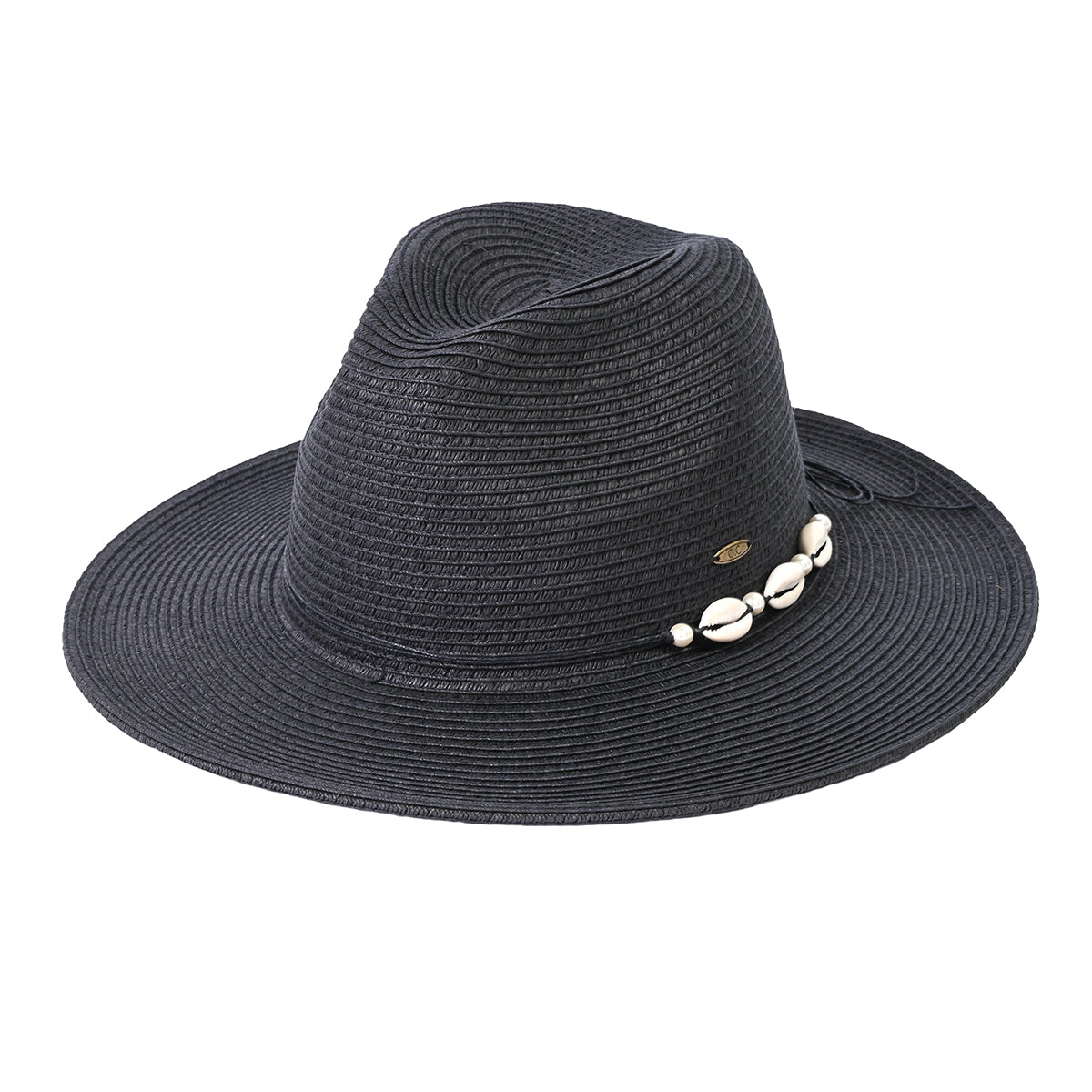 C.C Shell & Pearl Trim Panama Hat
