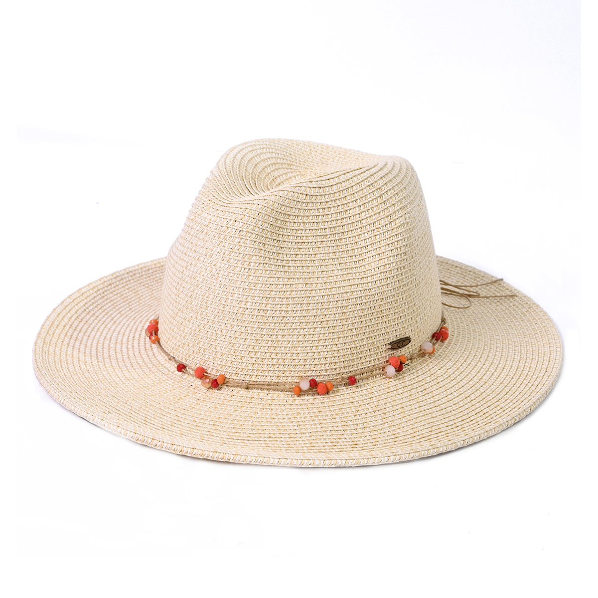 C.C Glass Bead Trim Band Panama Hat