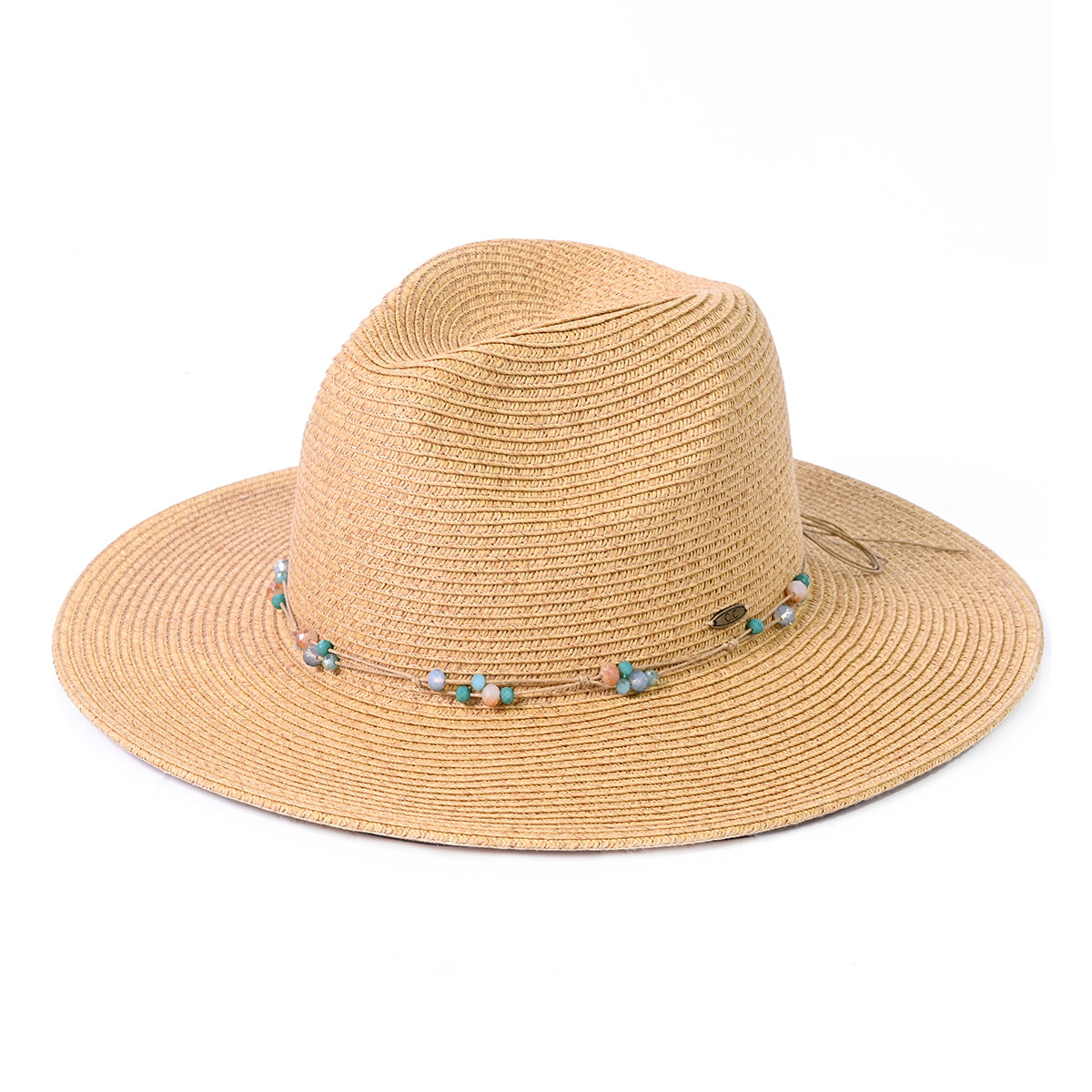 C.C Glass Bead Trim Band Panama Hat
