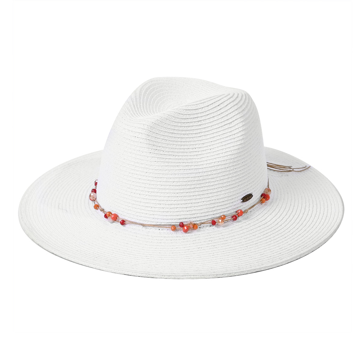 C.C Glass Bead Trim Band Panama Hat