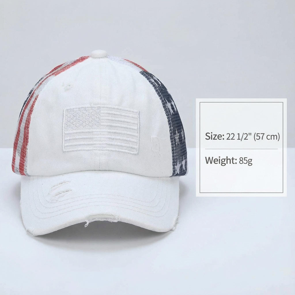 Patriotic Cotton Adjustable Women’s Baseball Cap