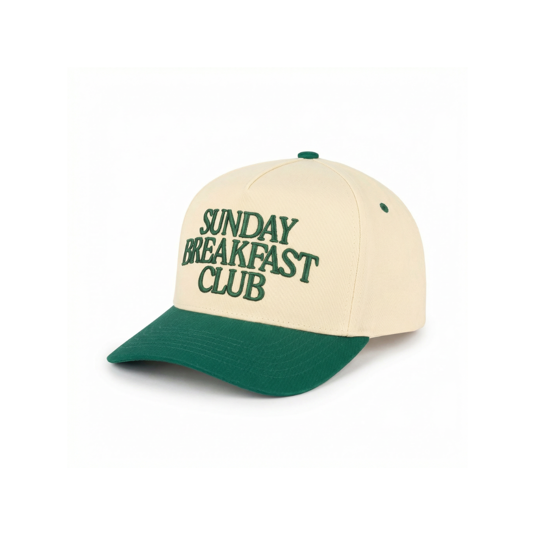 Sunday Breakfast Club Embroidered Trucker Hat for Men and Women