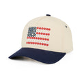 C.C Floral Flag Criss Cross Ponytail Trucker Hat