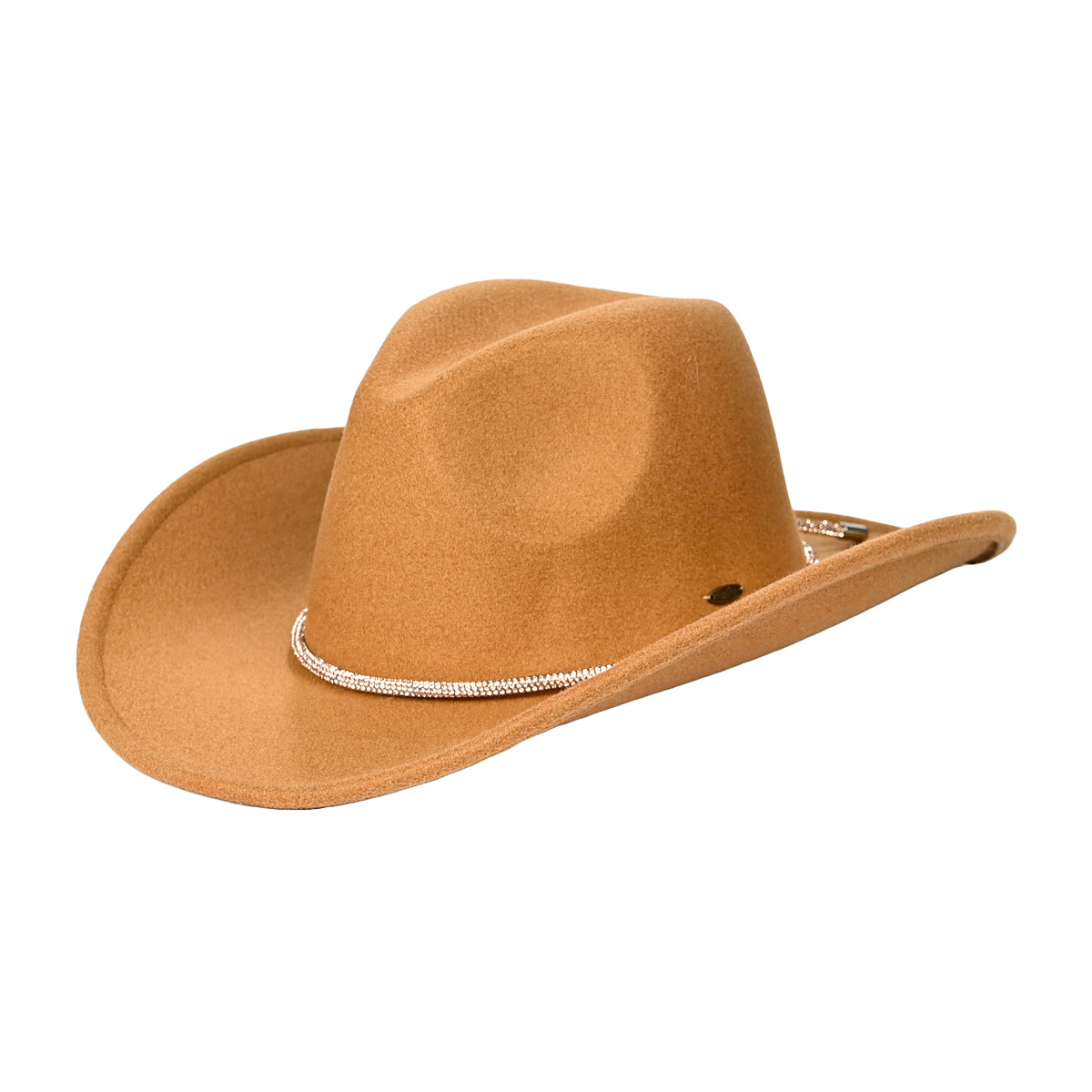 C.C Vegan Felt Rhinestone String Cowboy Hat