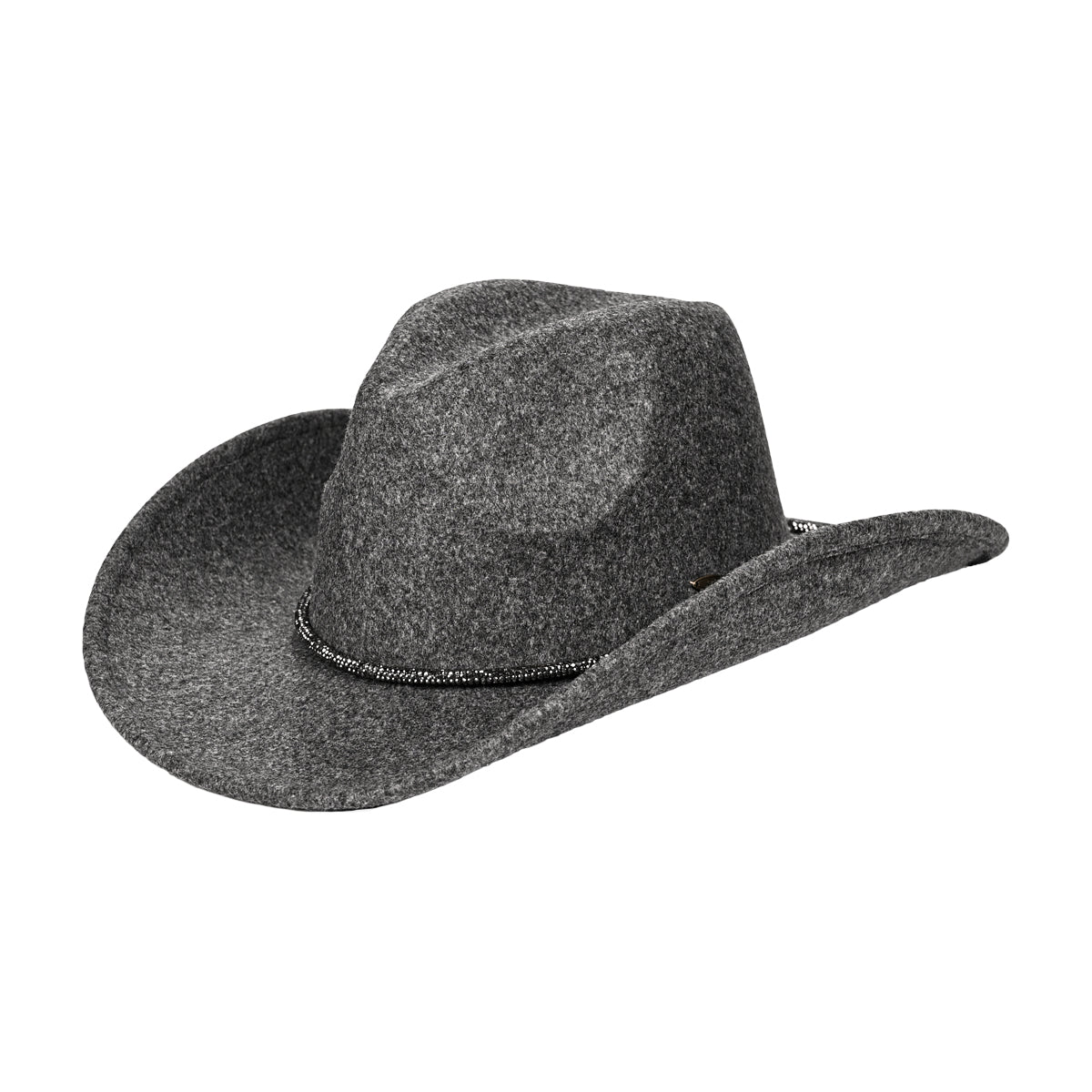 C.C Vegan Felt Rhinestone String Cowboy Hat