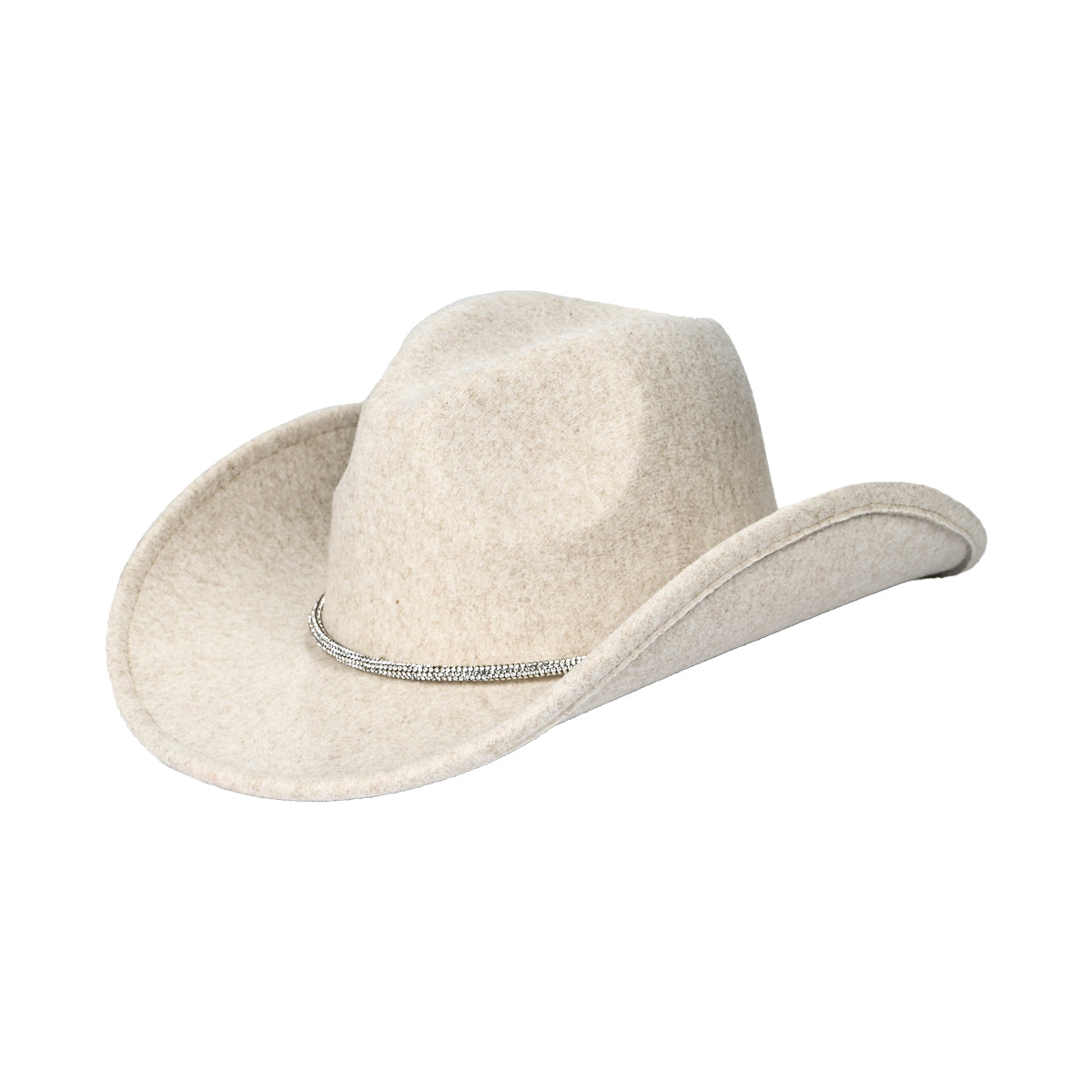 C.C Vegan Felt Rhinestone String Cowboy Hat