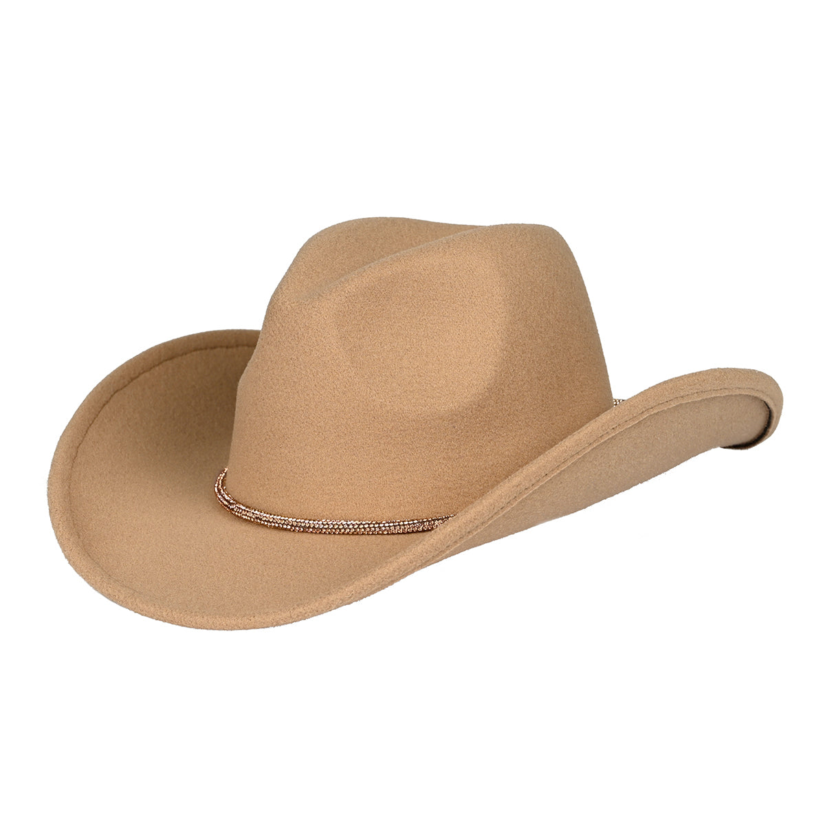 C.C Vegan Felt Rhinestone String Cowboy Hat