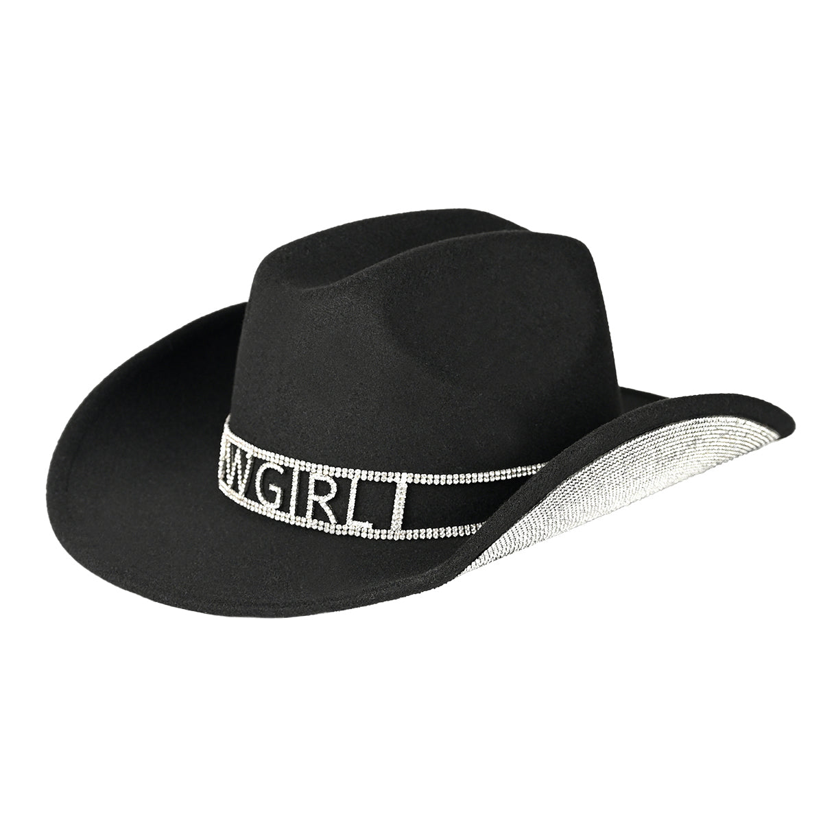 C.C Cowgirl Rhinestone Chain Cowboy Hat – Women's Western Glam Hat