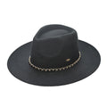 C.C Chain Trim Vegan Felt Panama Hat – Chic Wide Brim Hat