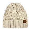 C.C Lattice Pattern Cuff Beanie – Women's Textured Knit Hat