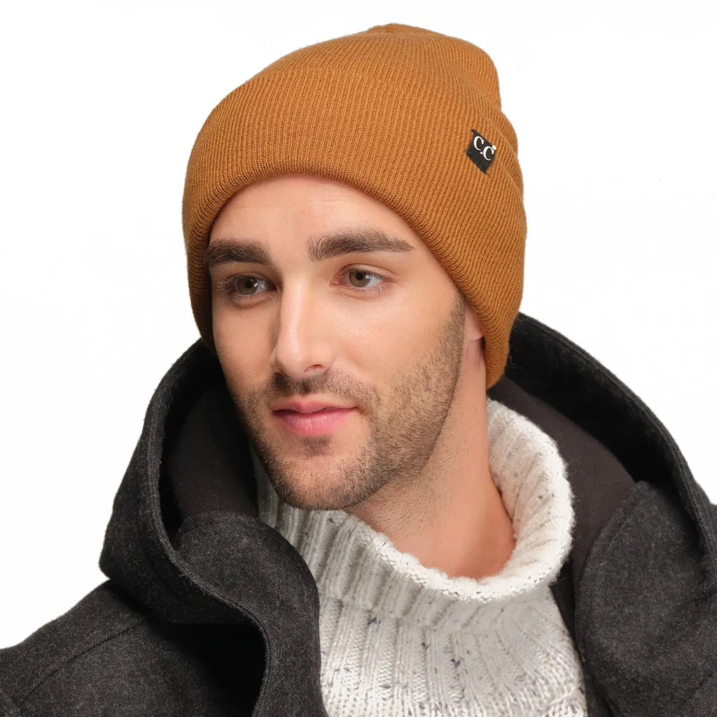 C.C Solid Wide Cuff Beanie