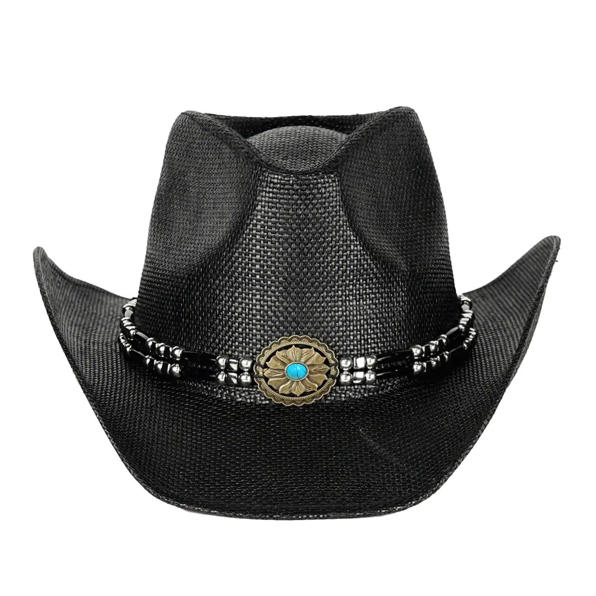 C.C Cut & Sew Mixed Bead Band Cowboy Hat