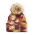C.C Tie Dye Rubber Patch Pom Beanie