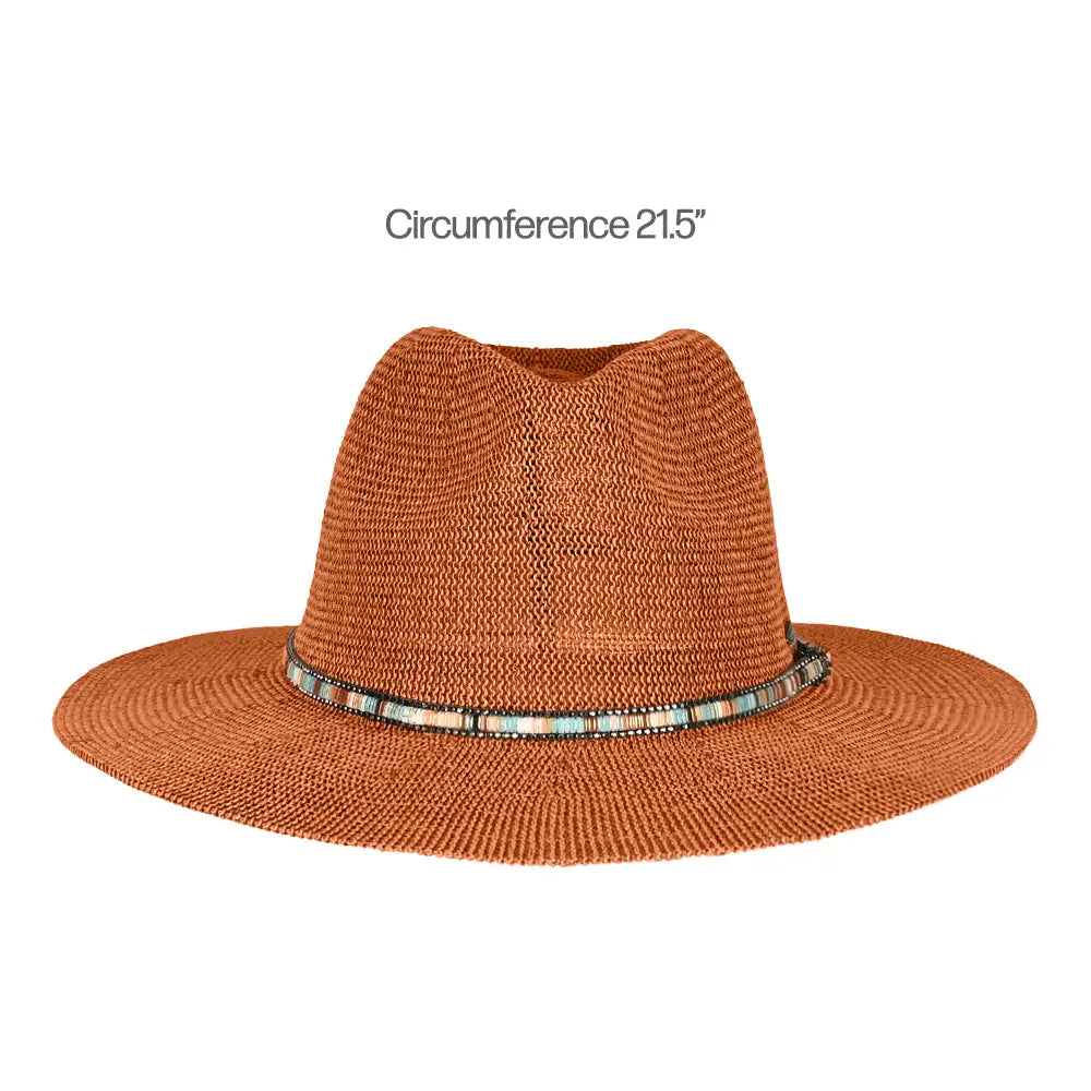 C.C Thread & Rhinestone Band Panama Hat