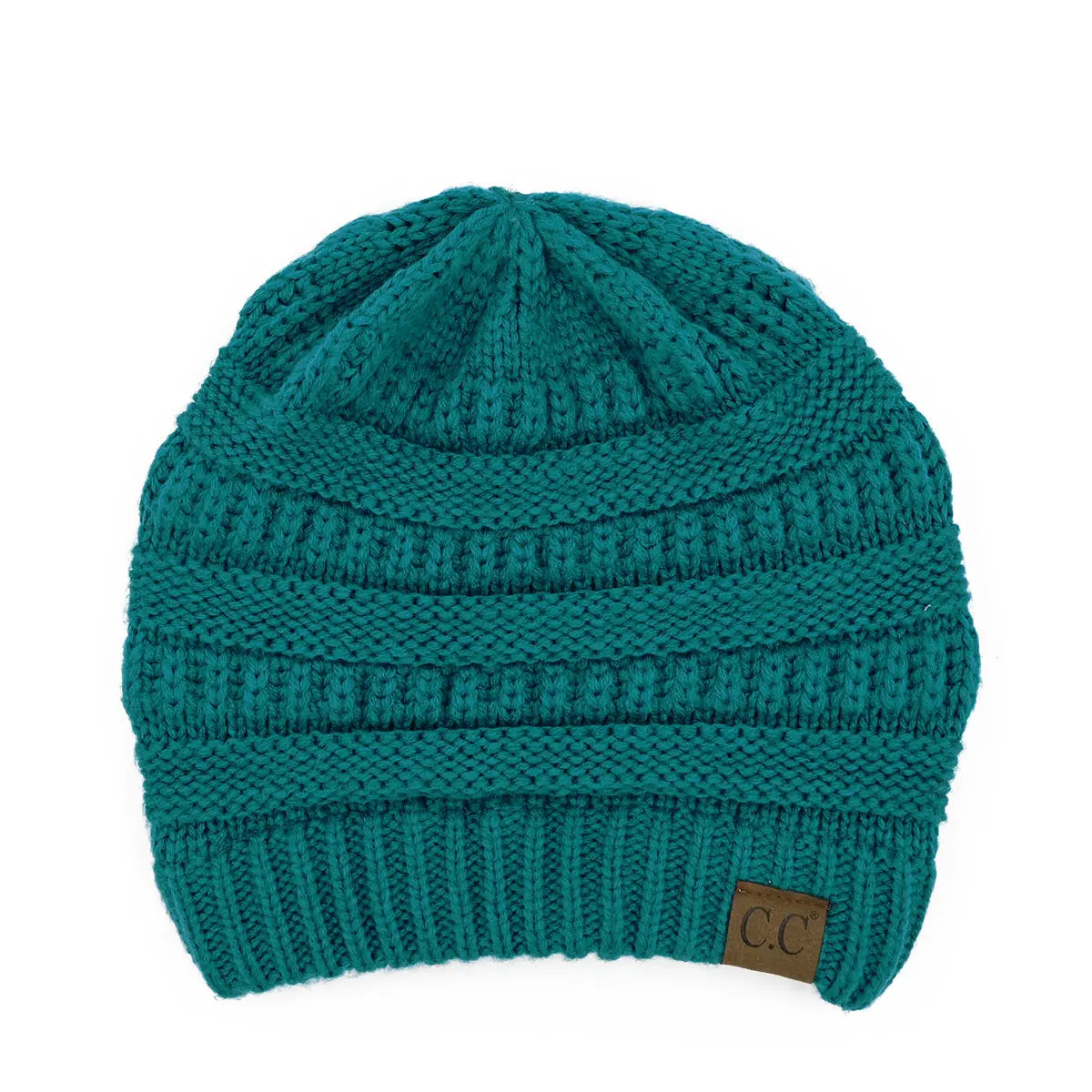 C.C Cable Knit Ribbed Beanie