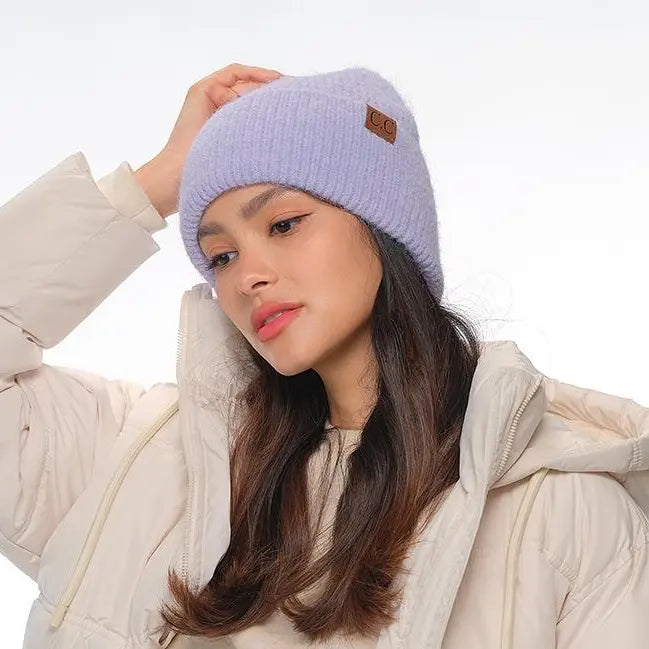 C.C Mohair Feel Wide Cuff Beanie