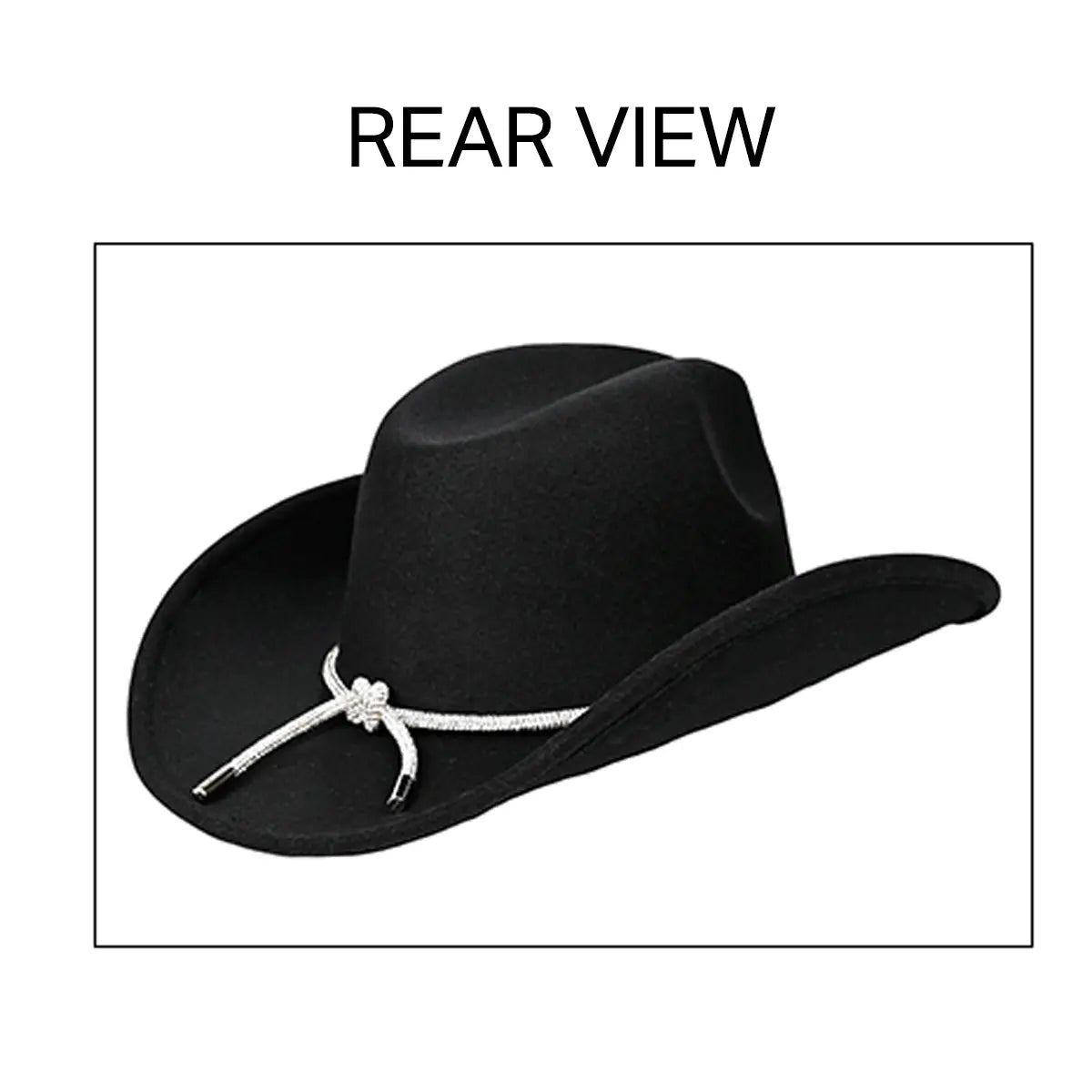 C.C Vegan Felt Rhinestone String Cowboy Hat
