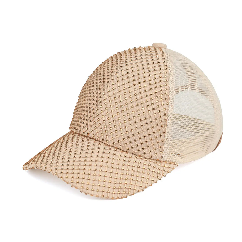 C.C Rhinestone Net Baseball Cap