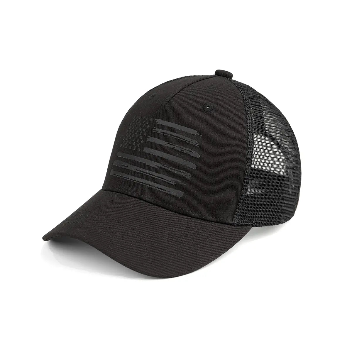 C.C Laser Print Stylized USA Flag Trucker Hat