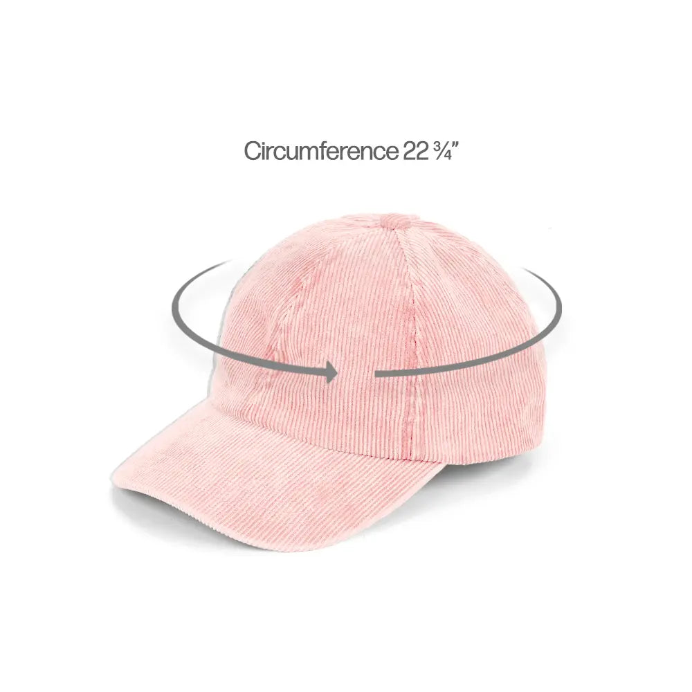 C.C Stonewashed Corduroy Criss-Cross Ponytail Baseball Cap