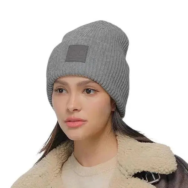 C.C Solid Ribbed Knit Cuff Beanie