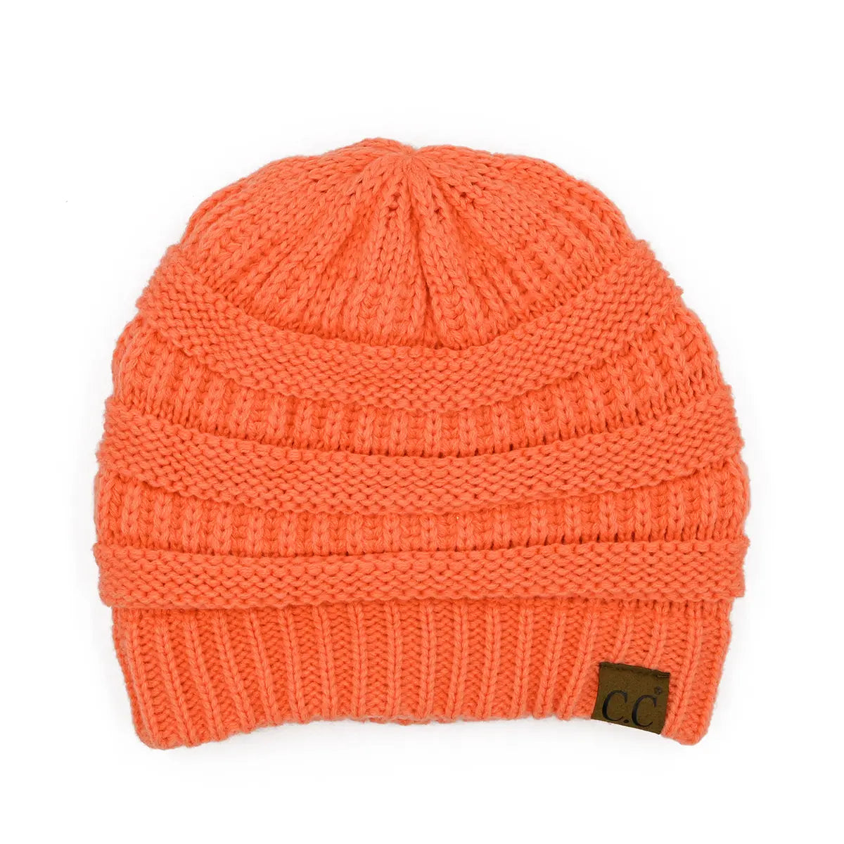 C.C Ribbed Knit Beanie with Ultra-Soft Fuzzy Lining