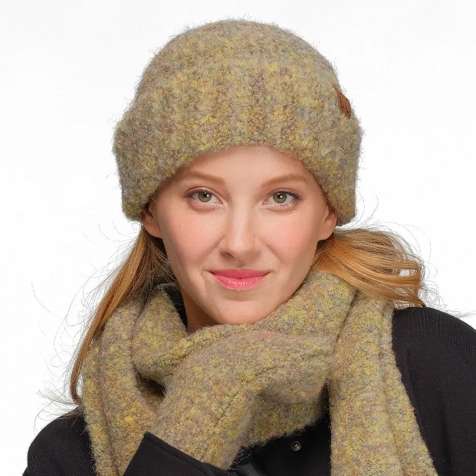 C.C Recycled Bocule Cuff Beanie