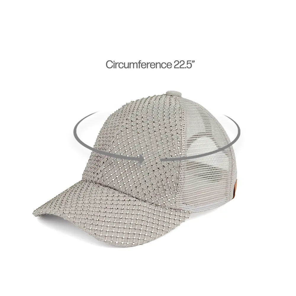 C.C Rhinestone Net Baseball Cap