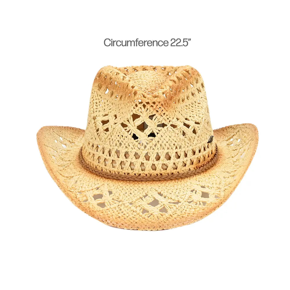 C.C Ombre Open Weave Cowboy Hat