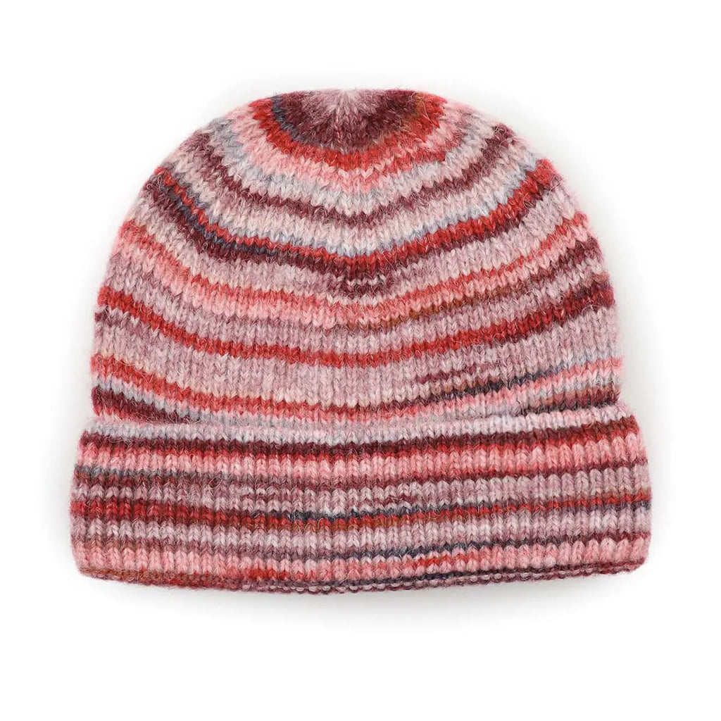 C.C Stripe Color Block Cuff Beanie