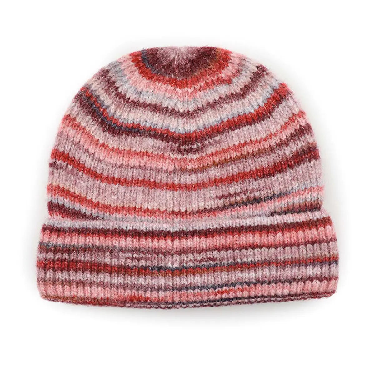 C.C Stripe Color Block Cuff Beanie