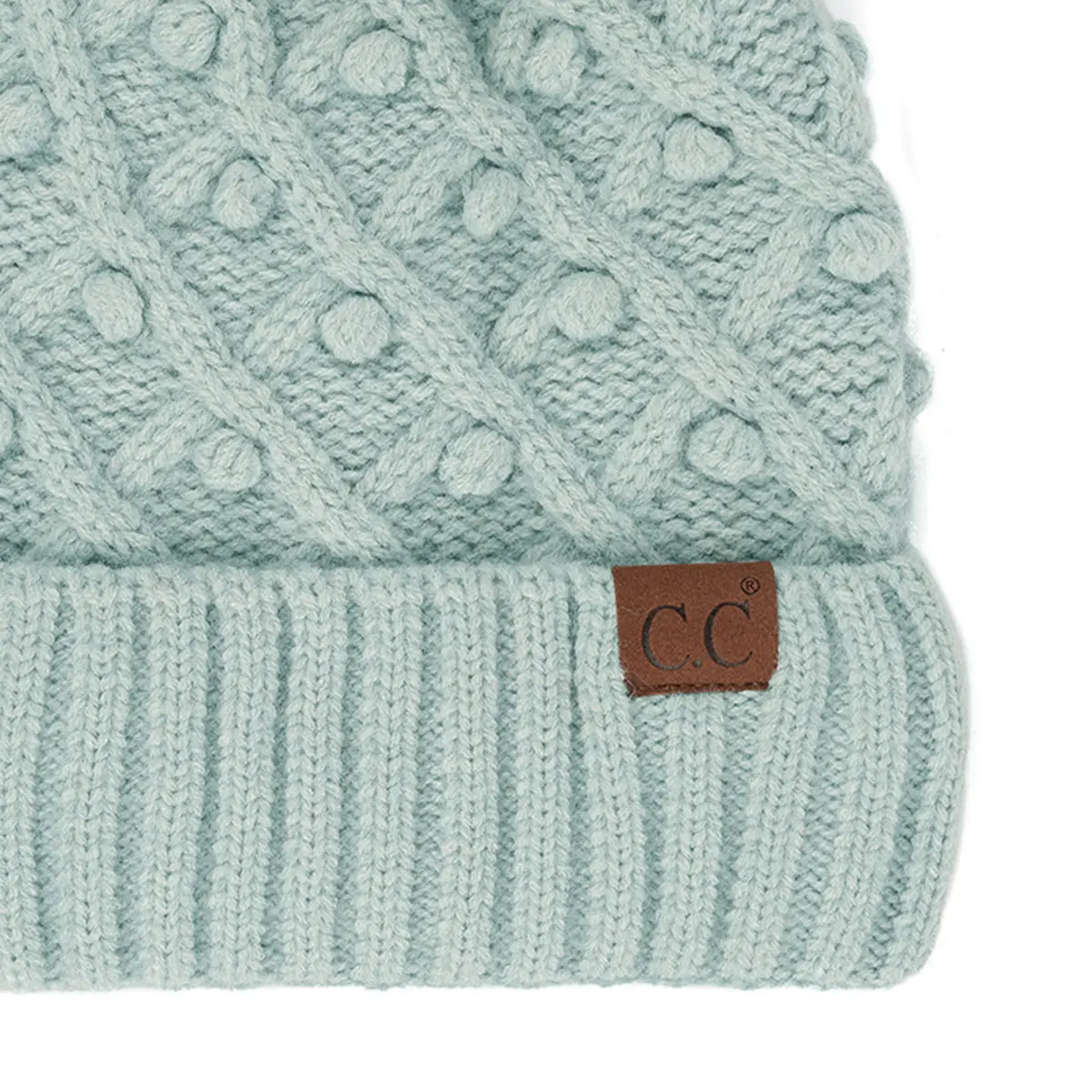 C.C Chunky Knit Bobble Pom Beanie