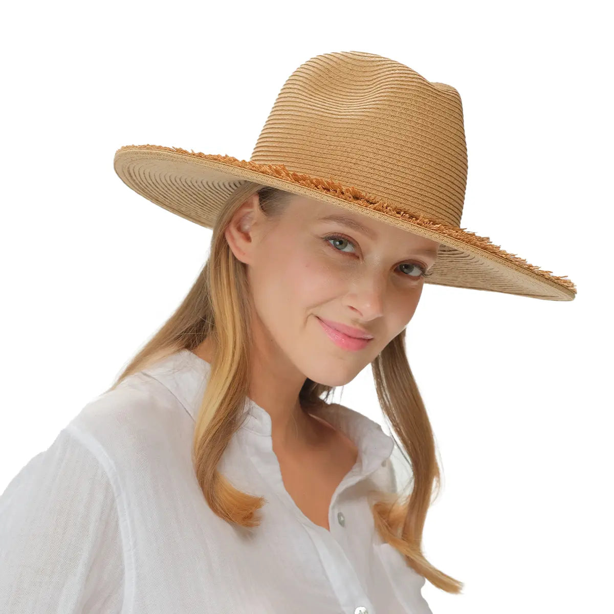 C.C Fringe Brim Panama Hat