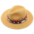 C.C American Flag Print Trim Panama Hat