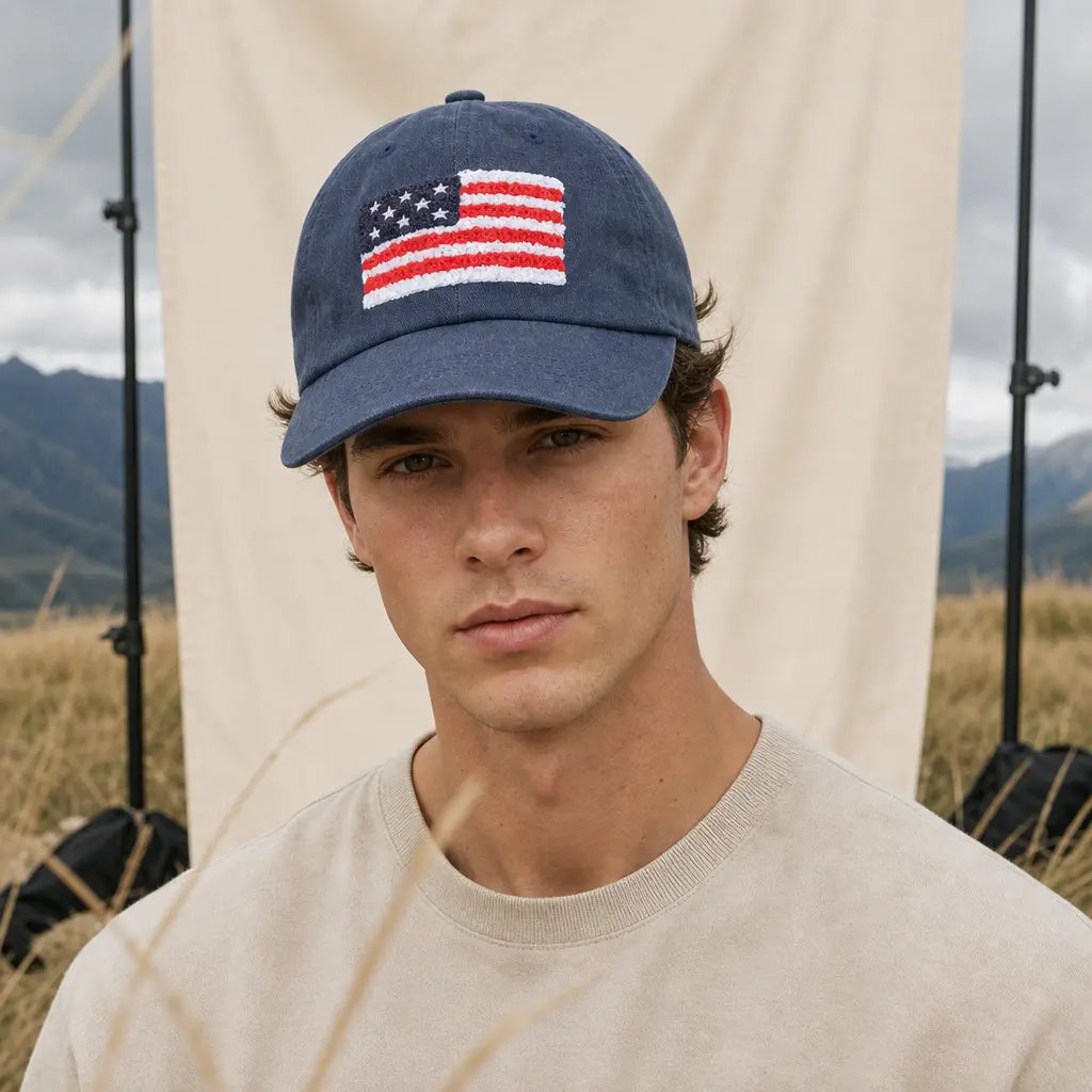 C.C Classic American Flag Patch Baseball Cap