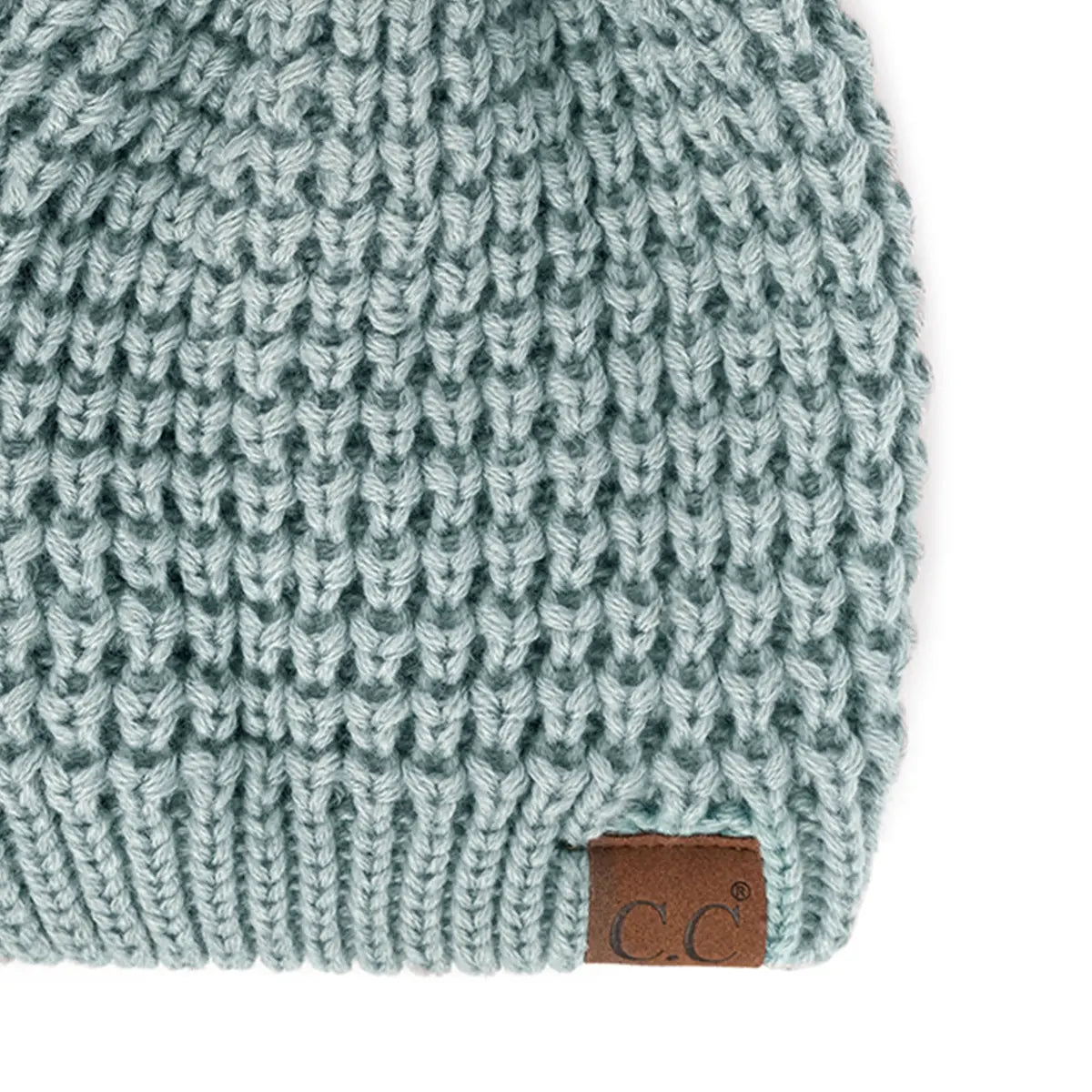 C.C Waffle Knit Pom Beanie
