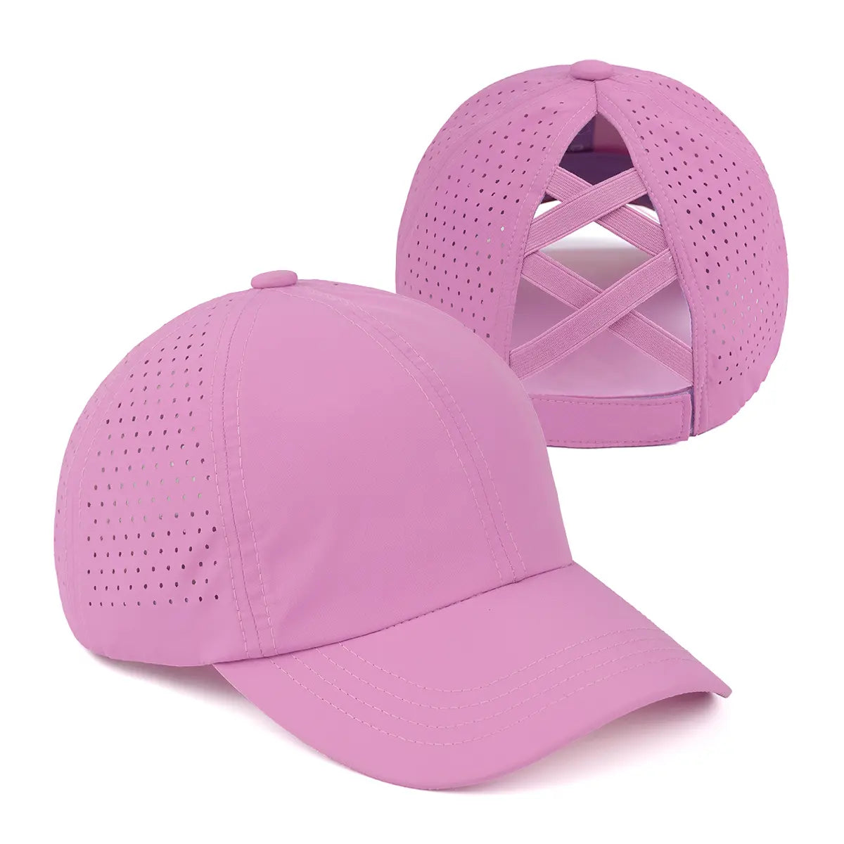 C.C Laser Cut Criss-Cross Ponytail Baseball Hat