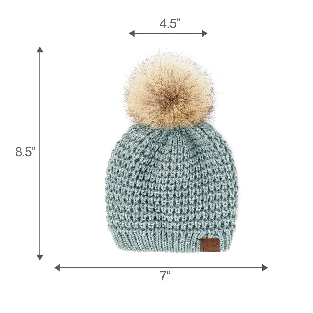 C.C Waffle Knit Pom Beanie