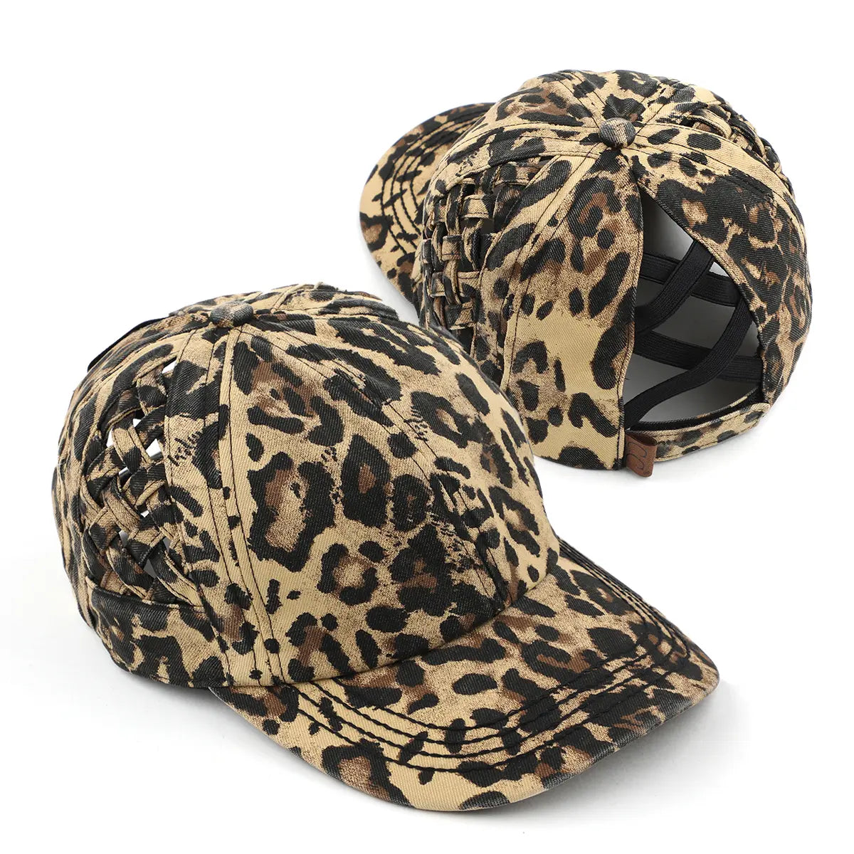 C.C Basket Weave Criss-Cross Ponytail Hat