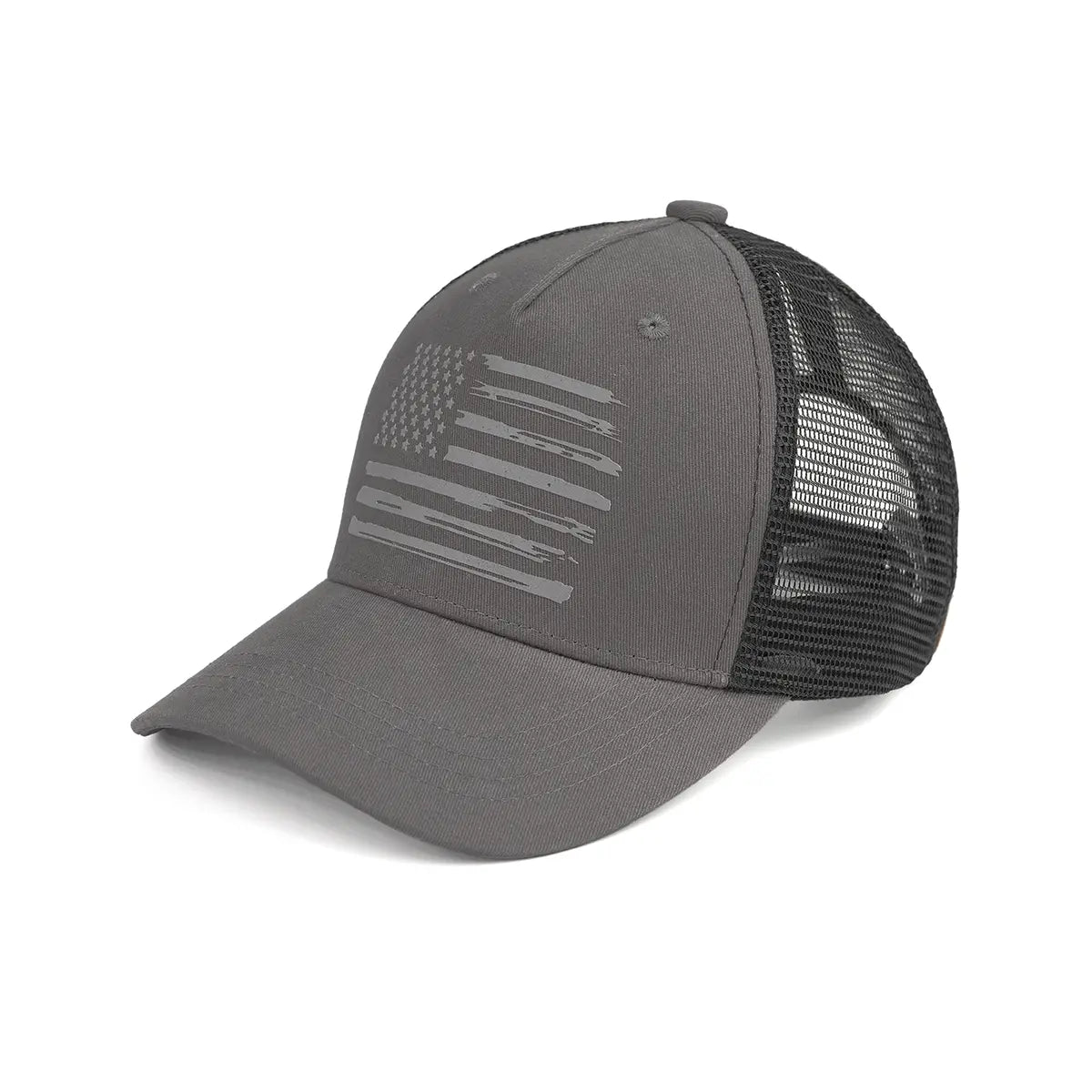 C.C Laser Print Stylized USA Flag Trucker Hat